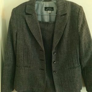 Black patterned suit